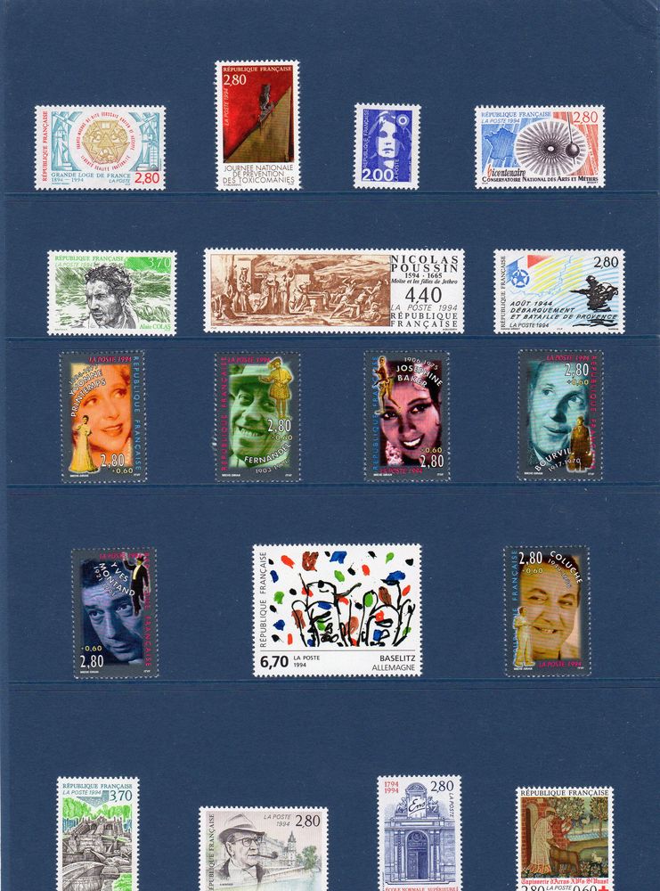 COLLECTION PHILATELIQUE 1994 12 Caumont (09)