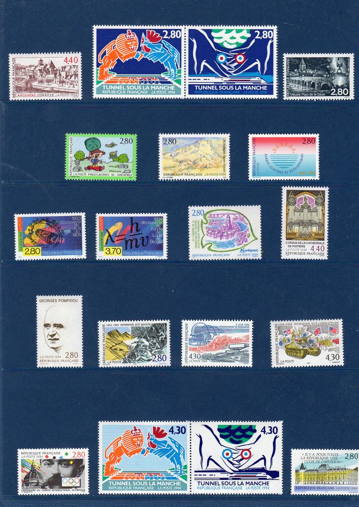 COLLECTION PHILATELIQUE 1994 14 Caumont (09)