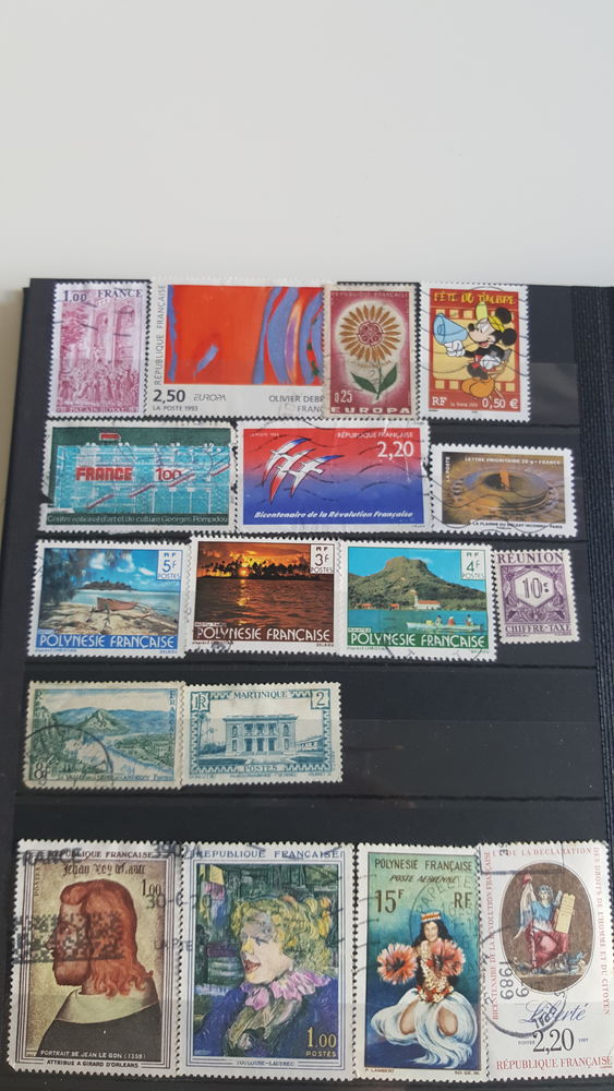 Collection RARE de 231 timbres de la Poste (PL, DE, FR, ES) 59 Vénissieux (69)