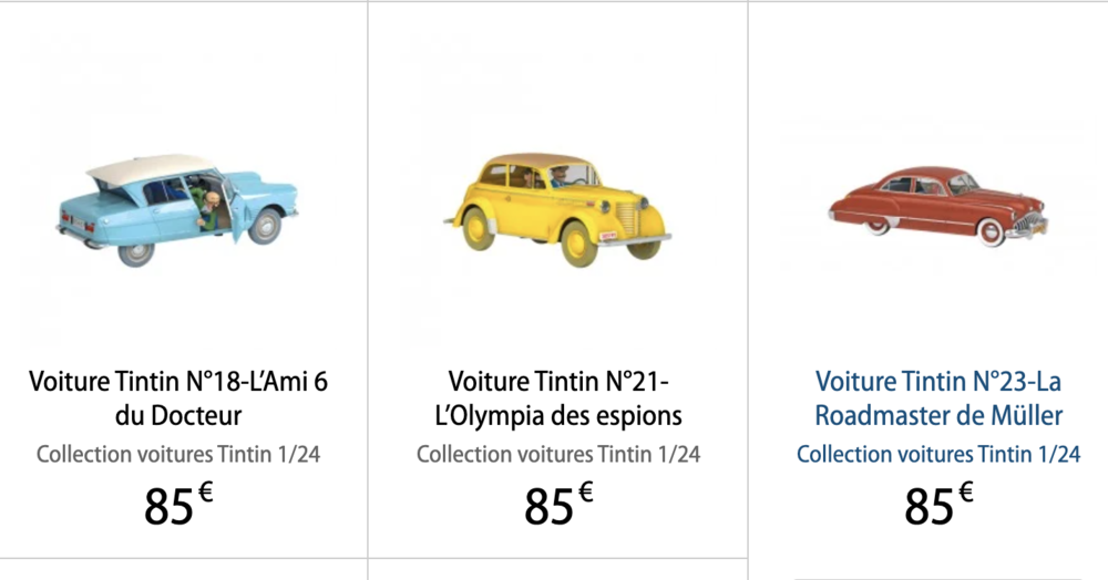 Collection  voitures Tintin 0 Saint-Antonin-Noble-Val (82)