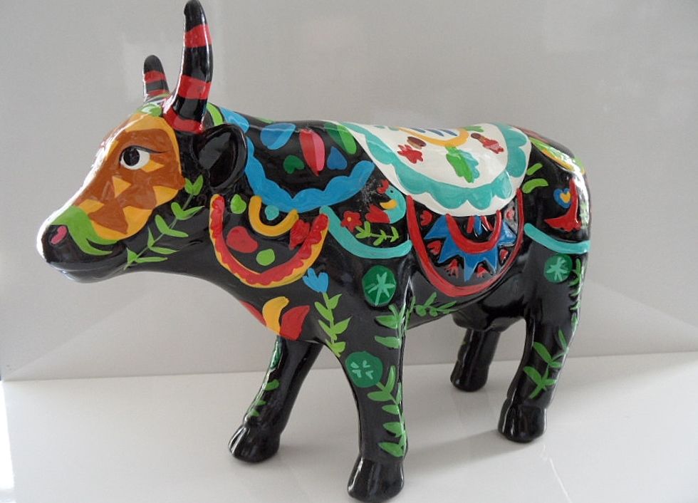 Tirelire En Céramique Vache Noir Et Blanc - 10x15x12 Cm - Décoration Mignonne Et Pratique
