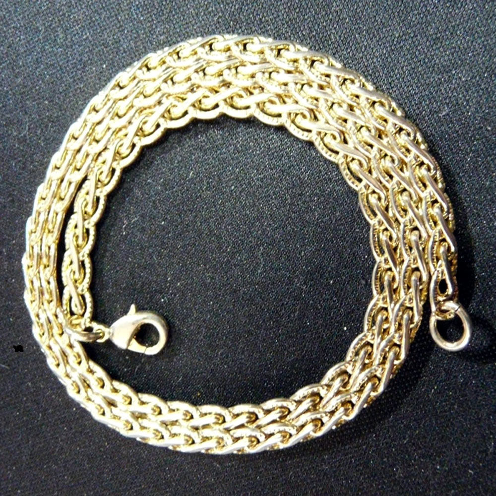 Collier Ras-de-Cou en M�tal Dor� � motifs travaill�s - 90's 22 Gravelines (59)