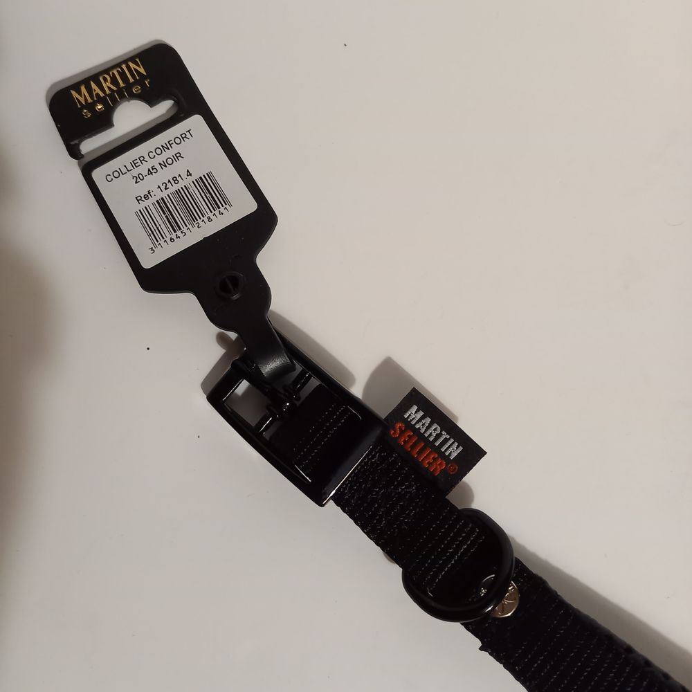 Collier nylon confort noir pour chien de taille moyenne de m 6 Saumur (49)