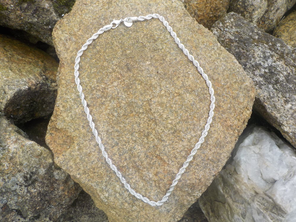 COLLIER RAS-DU-COU TORSADE ARGENTE 3 Bubry (56)