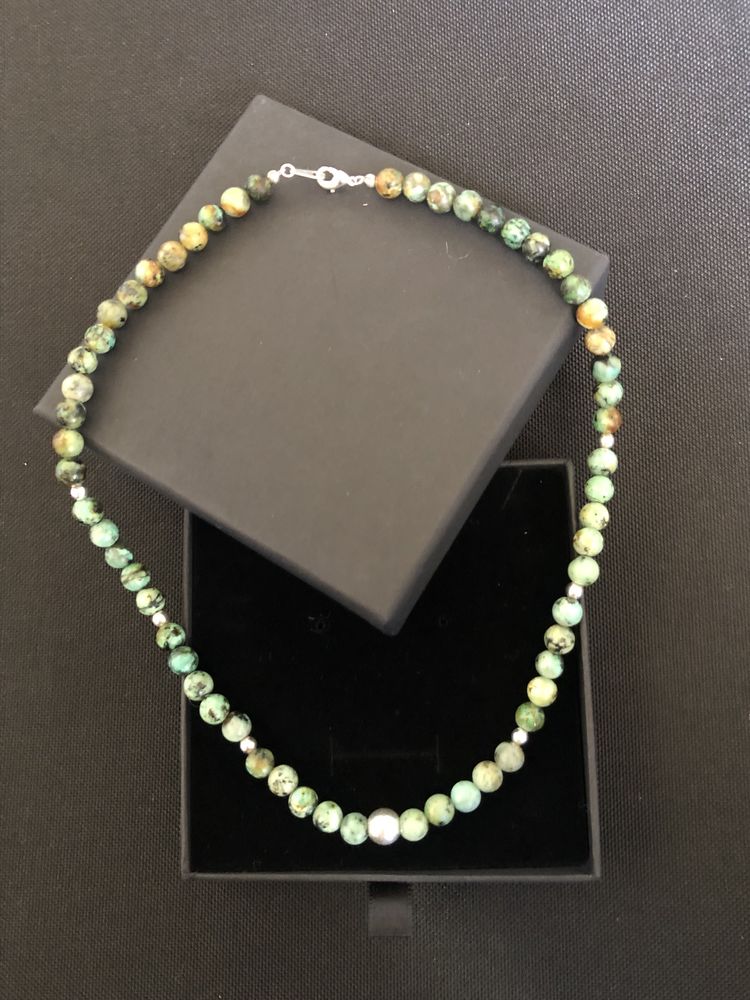 Collier Turquoise Africaine Veritable Argent 925 Ecrin offer 24 Neuville-de-Poitou (86)