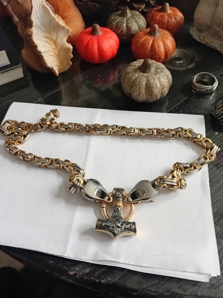 Colliers acier et dor� vikings 100 Connerr� (72)