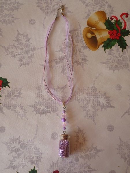 LOT Colliers Flacon Scorpion Yin Yang couleur femme mode fil 4 F�ves (57)