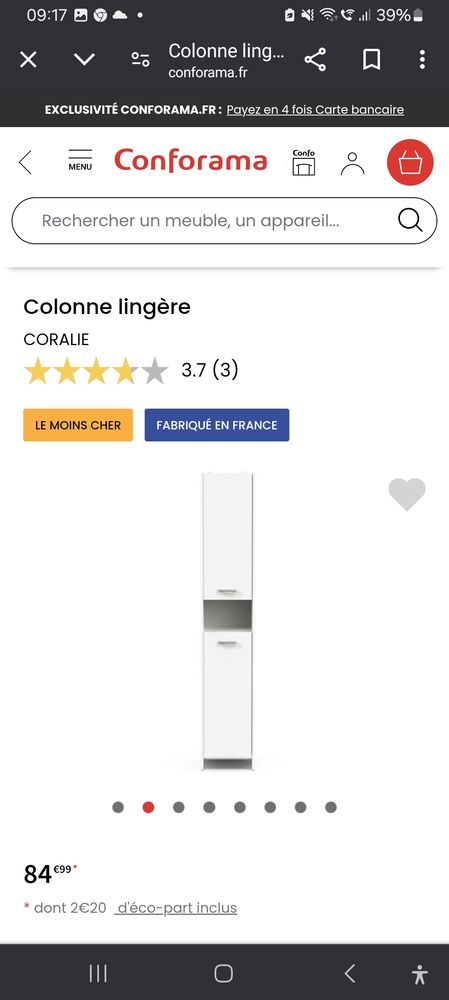 Colonne  de salle de bain 55 Vitry-sur-Seine (94)