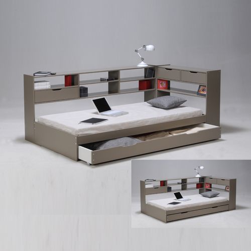 Lit Combin� 90x190 cm + �tag�res + Tiroir + sommier � lattes 0 Lille (59)