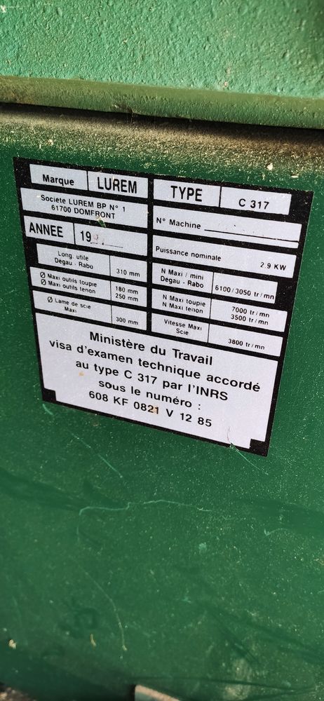 Combin� � bois Lurem C317 + aspirateur 5000 Graulhet (81)