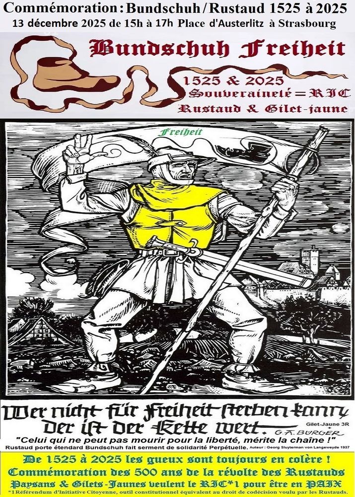 Commémoration : le Bundschuh à 500 ans ! 0 Strasbourg (67)