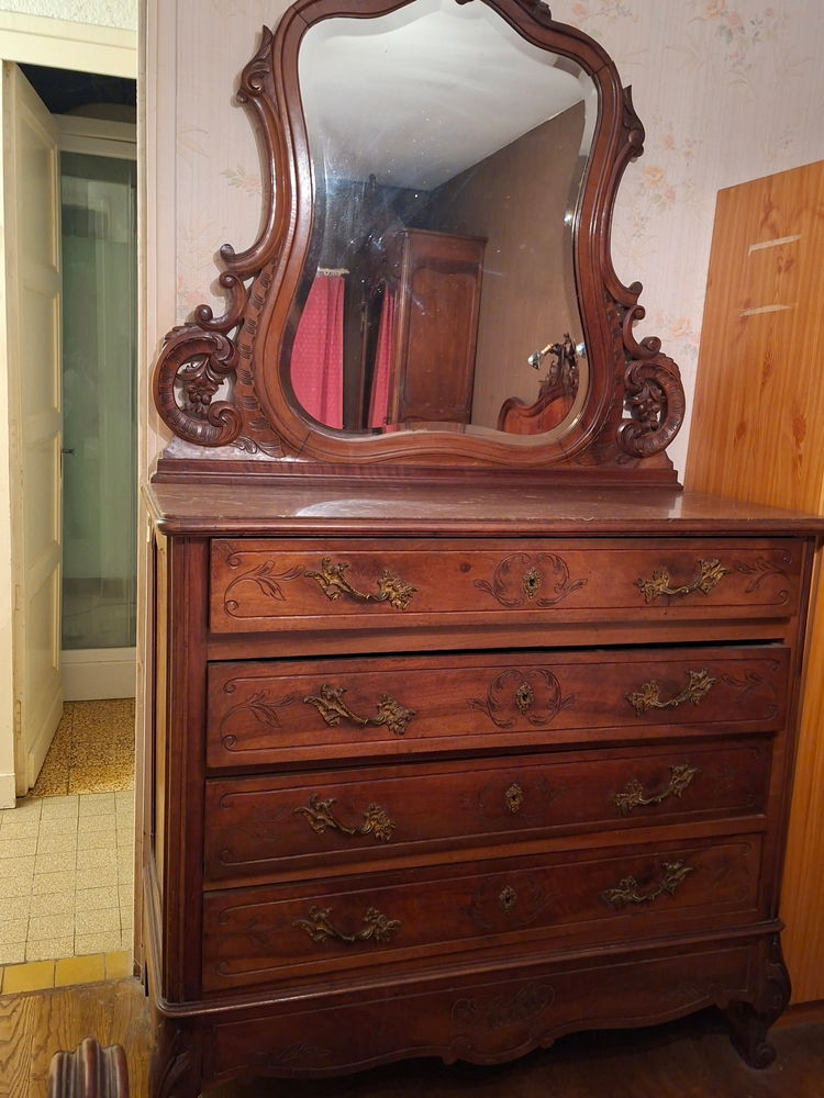 Commode ancienne4tiroirs avec miroir 200 Coulounieix-Chamiers (24)