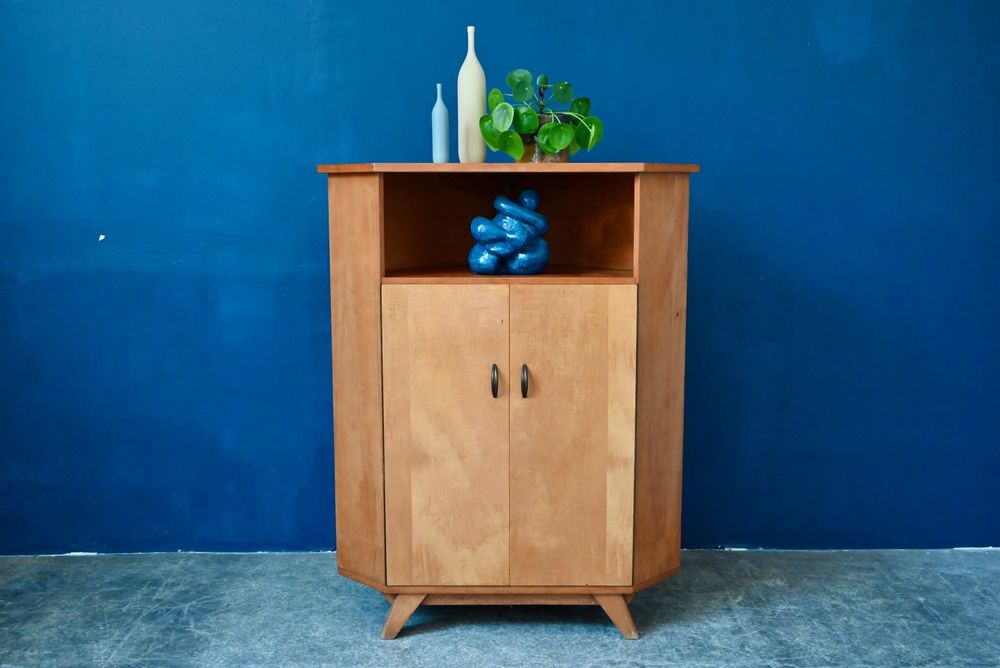 Commode d'angle haute ou meuble de coin ancien style vintage 540 Wintzenheim (68)