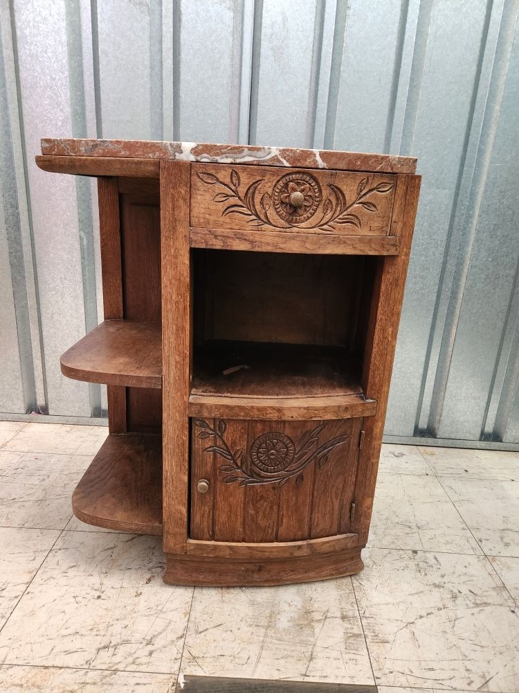 Commode  bois et marbre 85 Montrouge (92)