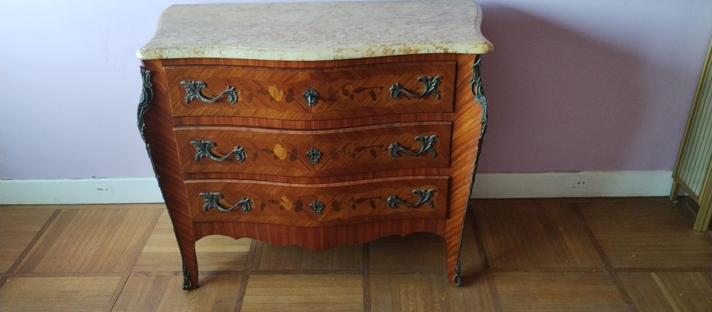 Commode en bois de rose avec dessus marbre 200 Nice (06)