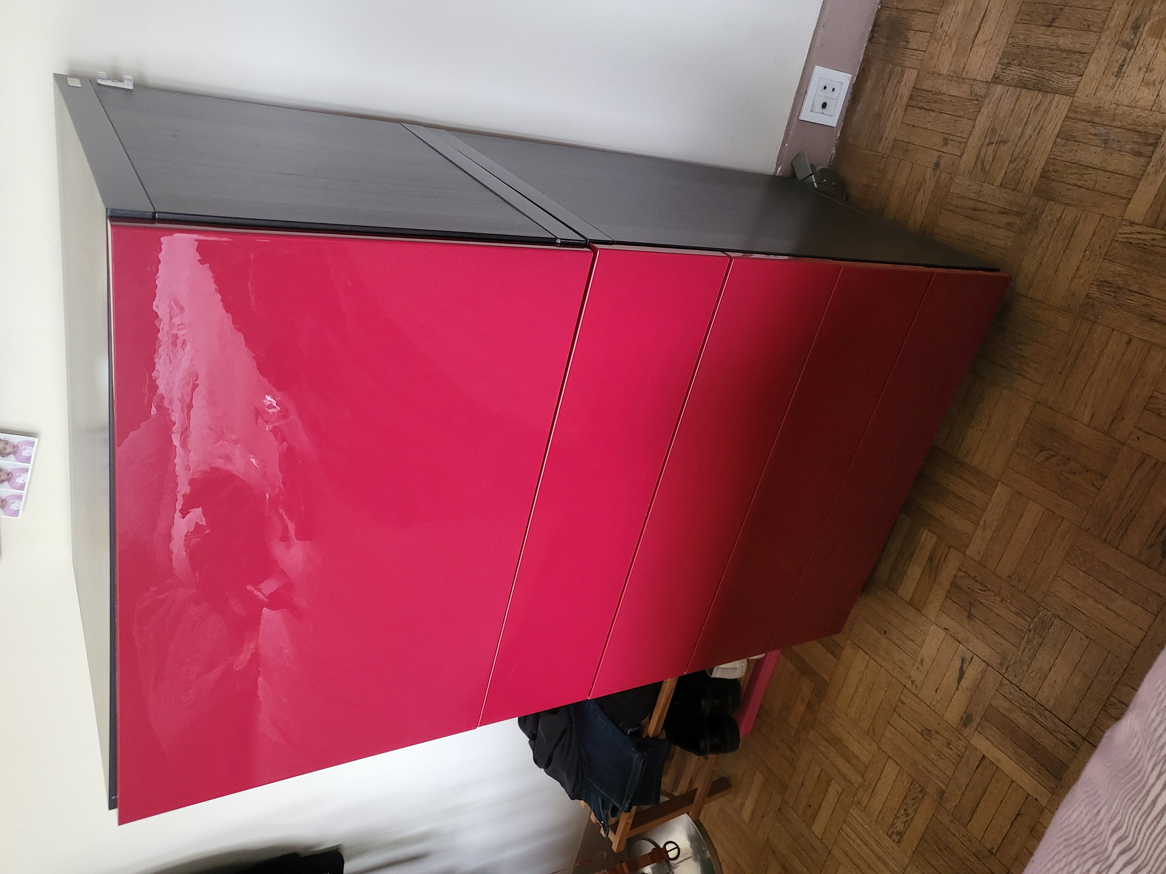 Commode / chiffonnier rouge et brun 30 Colombes (92)