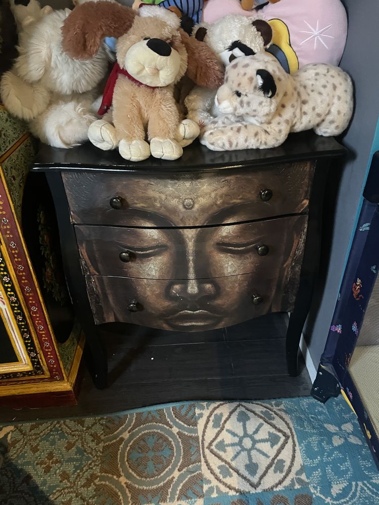 Commode d�co bouddha noire 3 tiroirs 40 Messy (77)