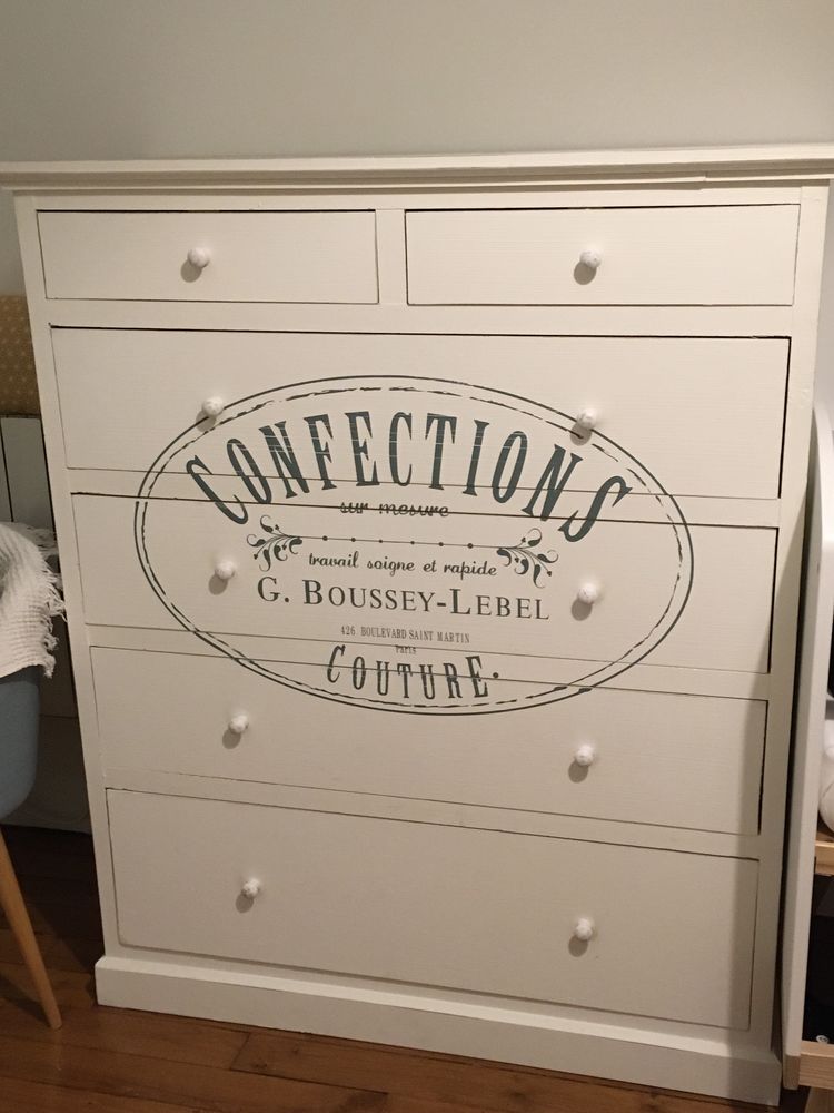 Commode haute blanche Maisons du Monde 110 La Varenne St Hilaire (94)