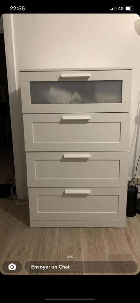 Commode ikea blanche 4 tiroirs 90 Bezons (95)