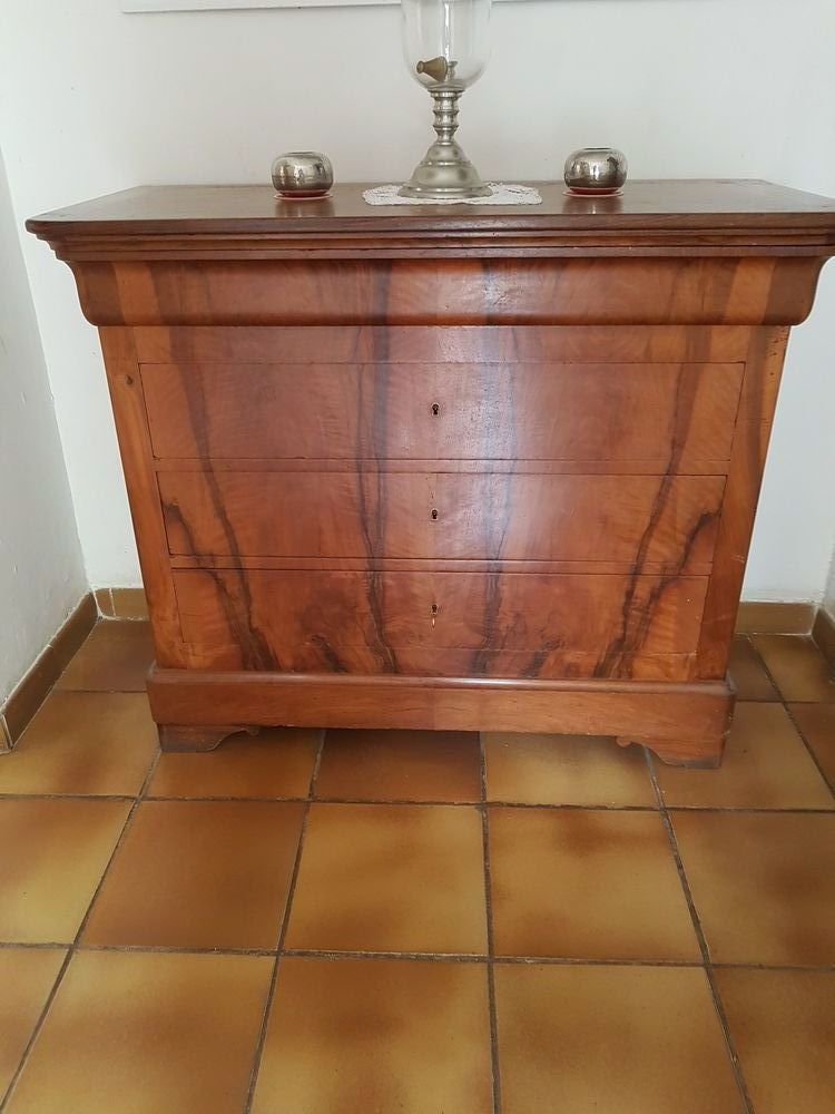 Commode Louis Philippe en noyer massif 150 Brignoles (83)
