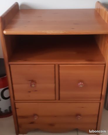 Commode / table � langer pin teint� miel 99 P�lissanne (13)