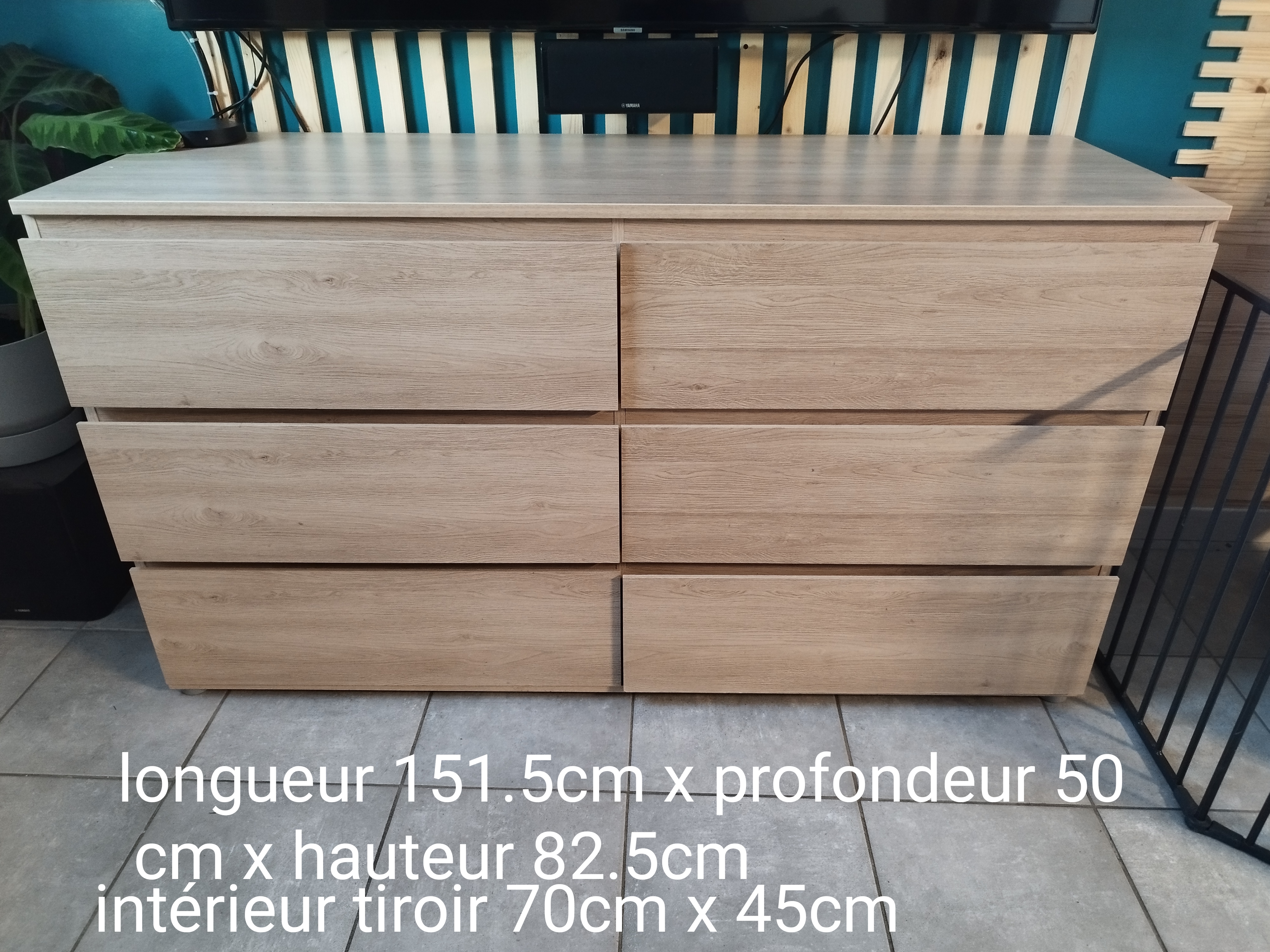 Commode 6 tiroirs 150 Sainte-Marguerite-sur-Fauville (76)