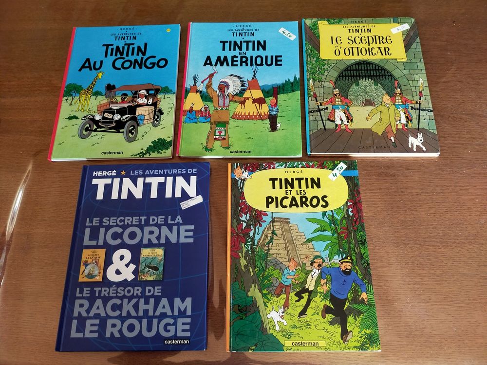 Lot complet de 5 BD Tintin en TBE
20 Mirecourt (88)