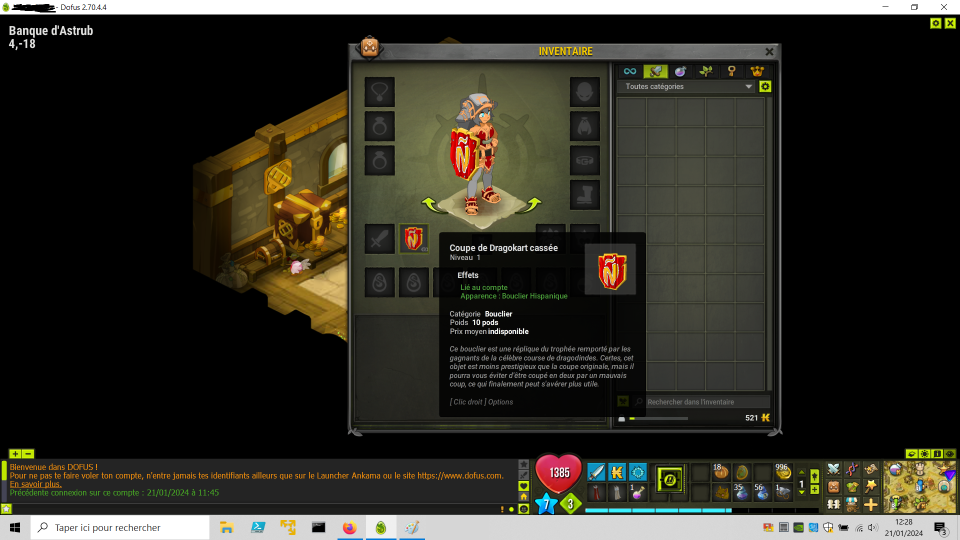 Compte HELL-MINA Elio lvl 169 avec BOUCLIER HISPANIQUE li� 149 Lille (59)