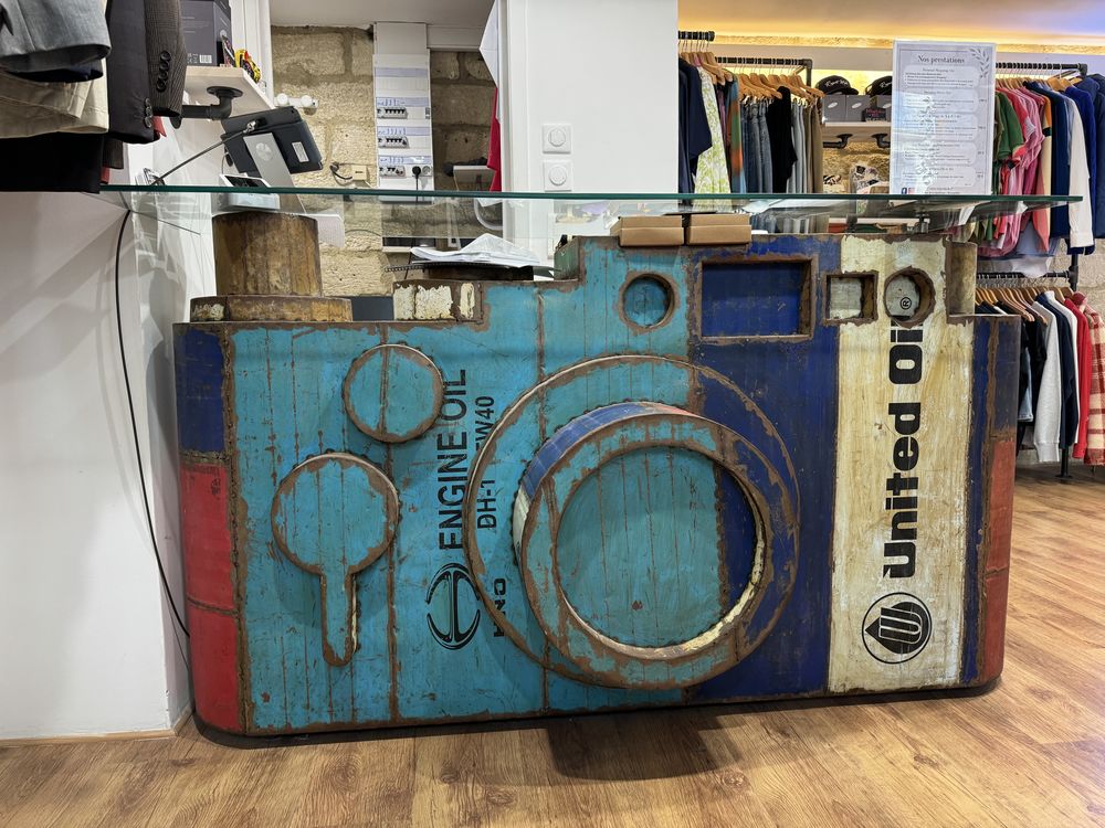 Comptoir, buffet en m�tal r�cycl� au style industriel 1100 Montpellier (34)