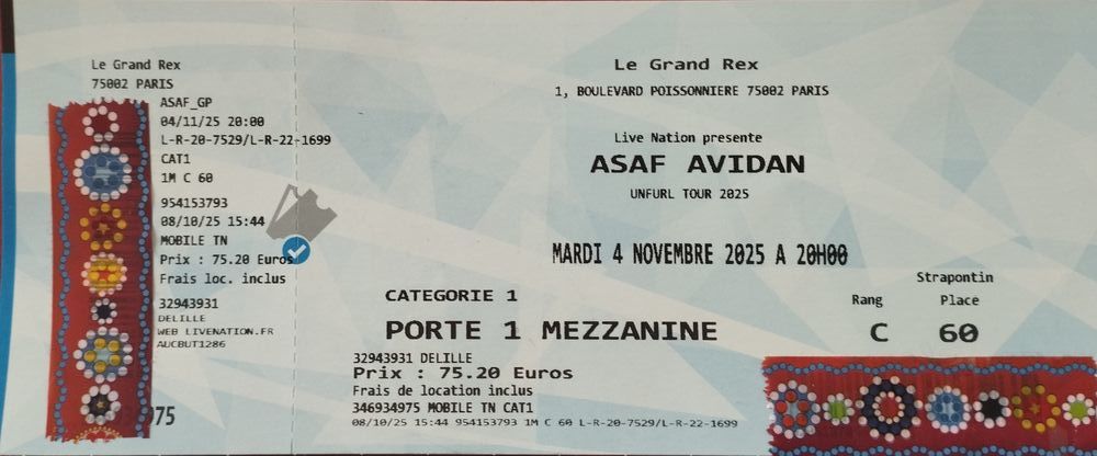 concert ASAF AVIDAN GRAND REX 5 novembre 2025 85 Paris 20 (75)