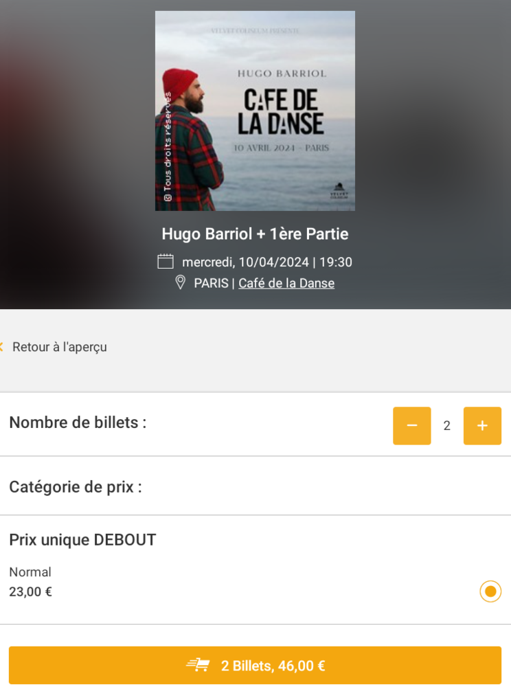 Concert hugo barriol 15 Paris 11 (75)