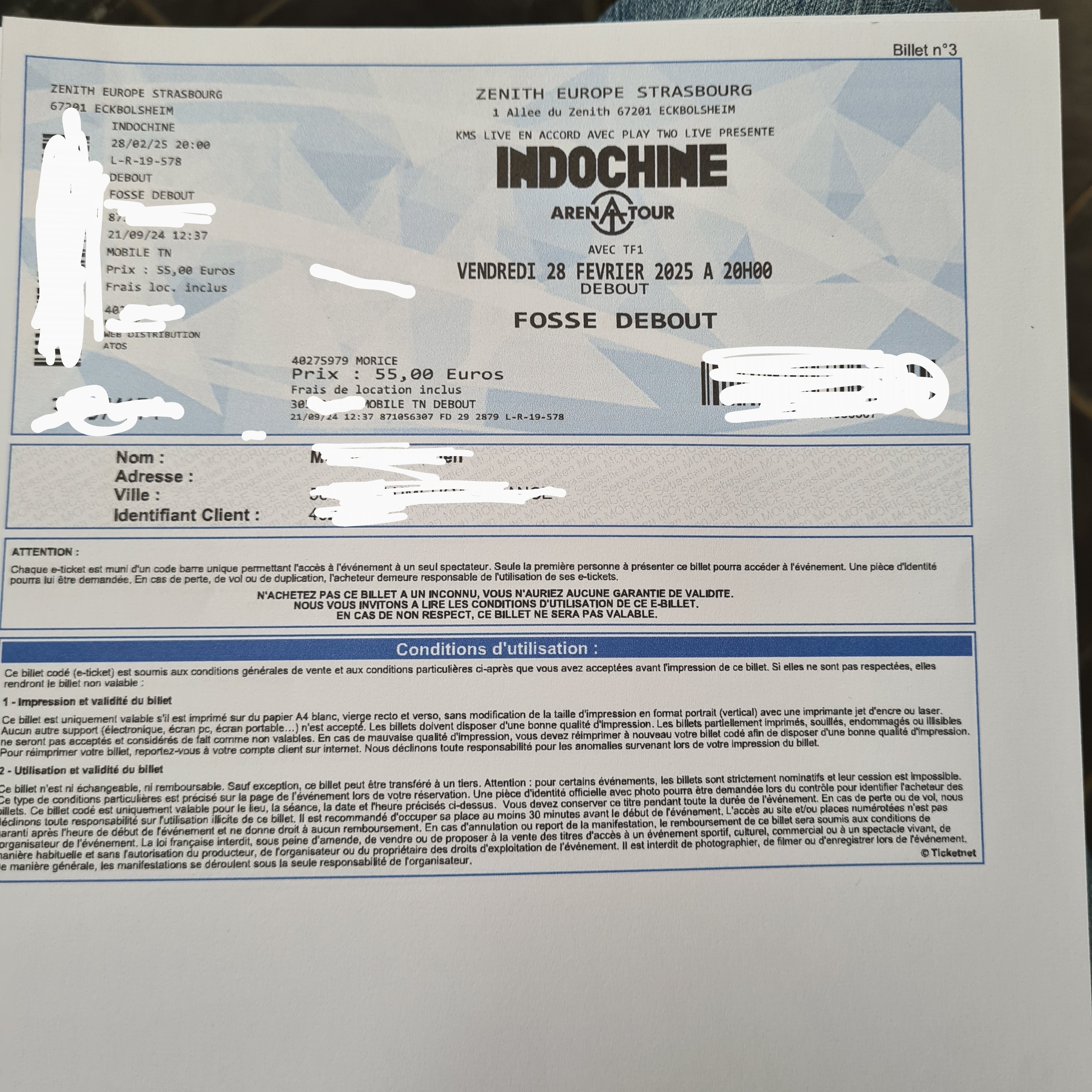 Concert indochine Strasbourg 55 Plumergat (56)