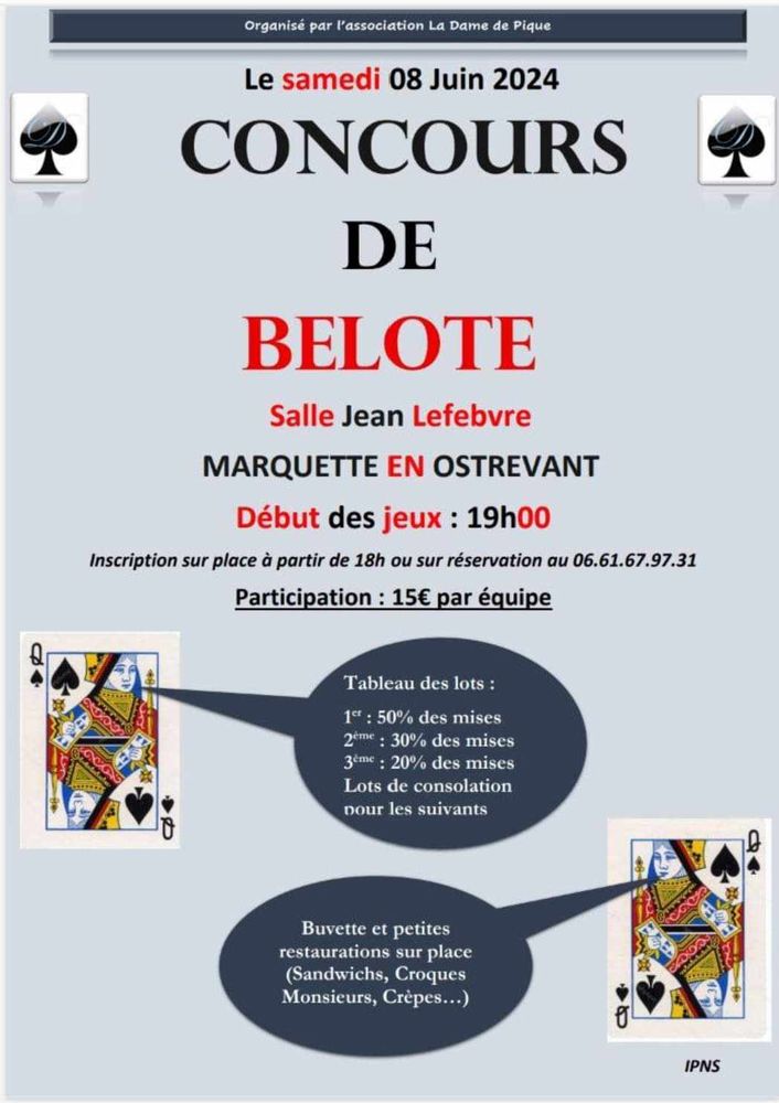 Concours de belote marquette en Ostrevent 15 Marquette-en-Ostrevant (59)