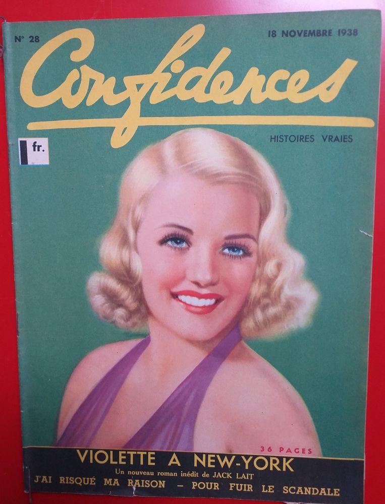 CONFIDENCES N� 28 du 18 novembre 1938 VIOLETTE A NEW YORK 4 Montauban (82)