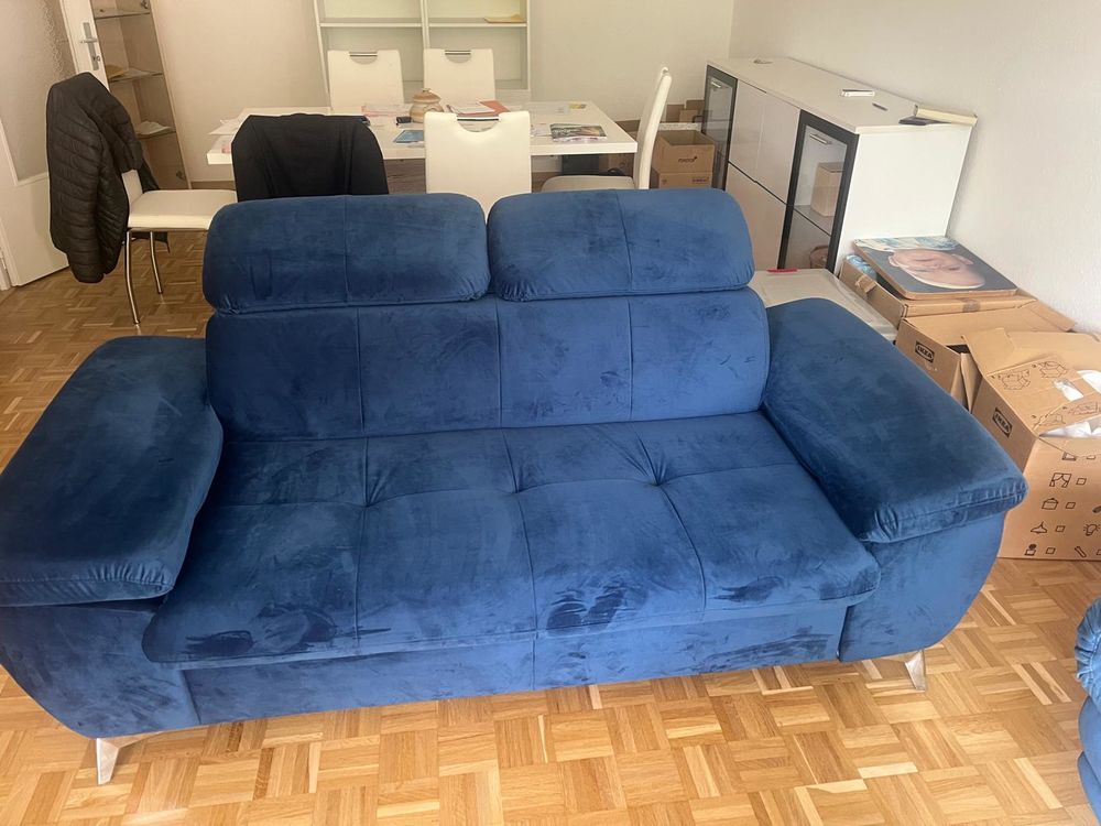 Confortable canap� bleu nuit 450 Annemasse (74)