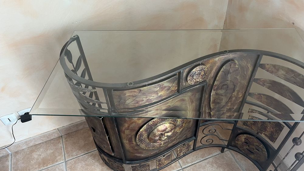 Console acier et verre 120 Le Vernet (03)