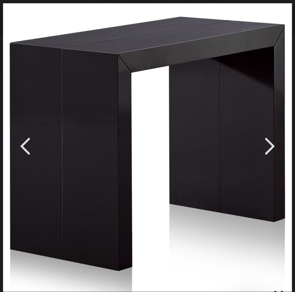 Console bois extensible noire. 50 Brunoy (91)