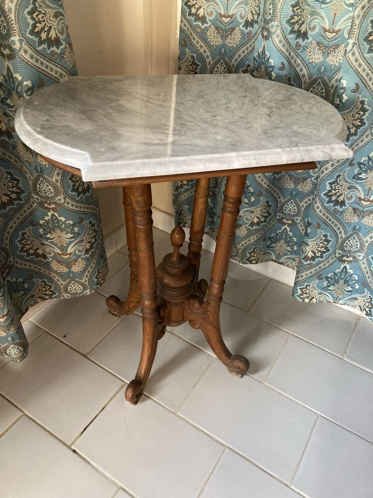 Console bois + plateau marbre 70 Saint-Martin (97)