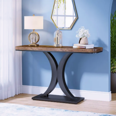 Console �l�gante bois & m�tal ? Silhouette en X invers� 0 Lyon 9 (69)