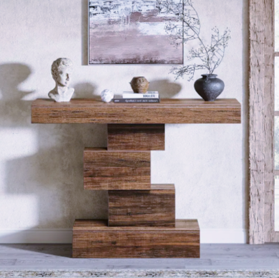 Console empil�e design ? Bois brut & structure sculpturale 159 Lyon 1 (69)