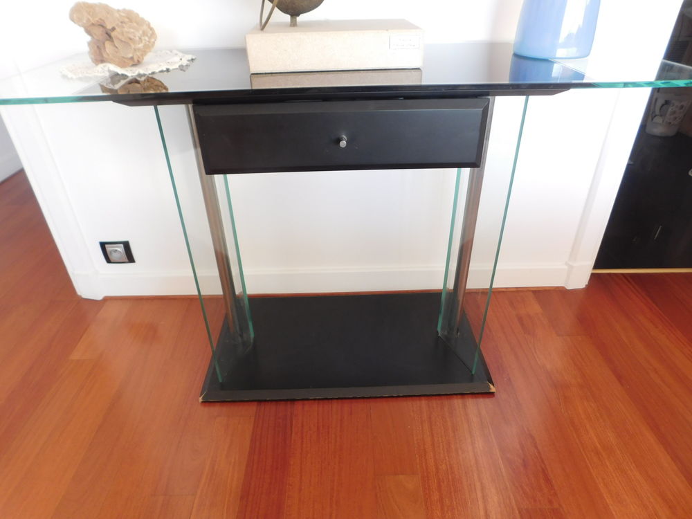 Console moderne en verre et m�tal 100 Nice (06)