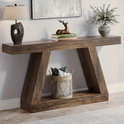 Console trap�ze bois massif ? Design brut et lignes architec 139 Lyon 1 (69)