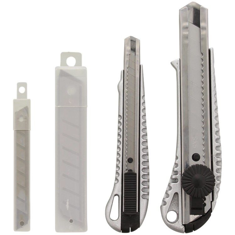 Le set contient des lames de 9 mm et 18 mm  ET 2 CUTTER ALUMINIUM 6 Lens (62)