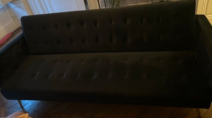 convertible clic-clac Justy Velours Noir 110 Lyon 6 (69)