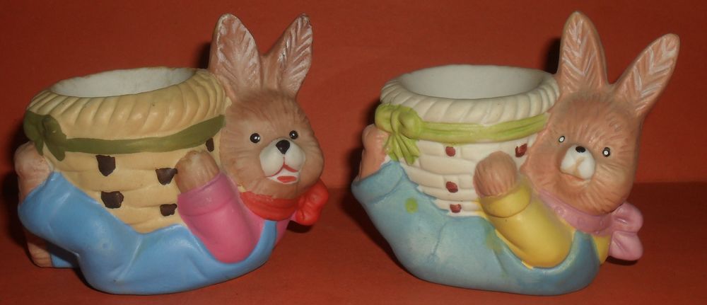 Lot de 2 coquetiers lapins . 12 Montreuil (93)