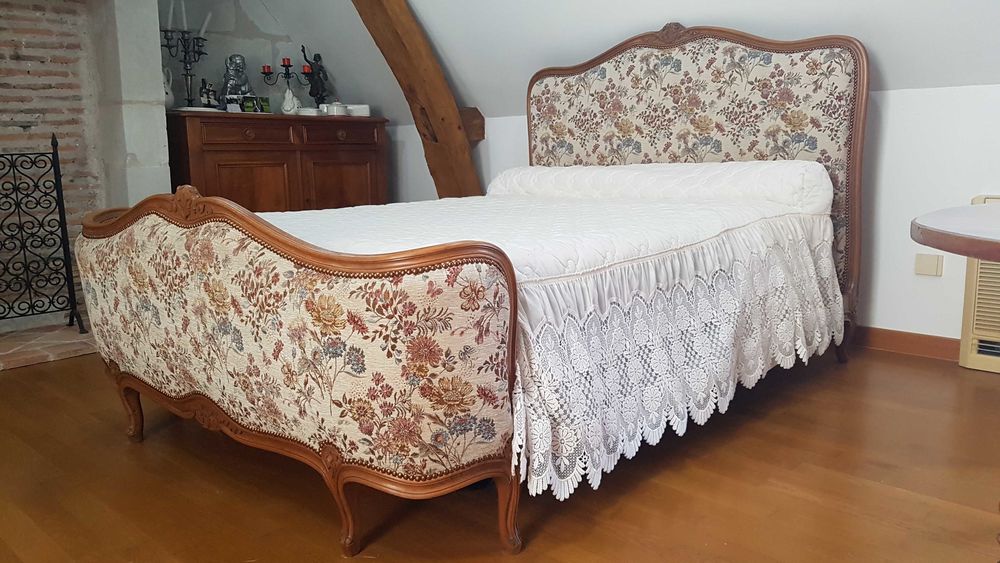 Lit corbeille style Louis XV avec sommier et matelas 250 Brain-sur-l'Authion (49)
