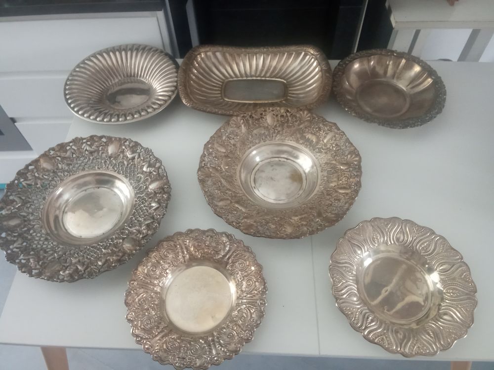 7 corbeilles et plats m�tal argent� art nouveau 100 Villiers-sur-Marne (94)