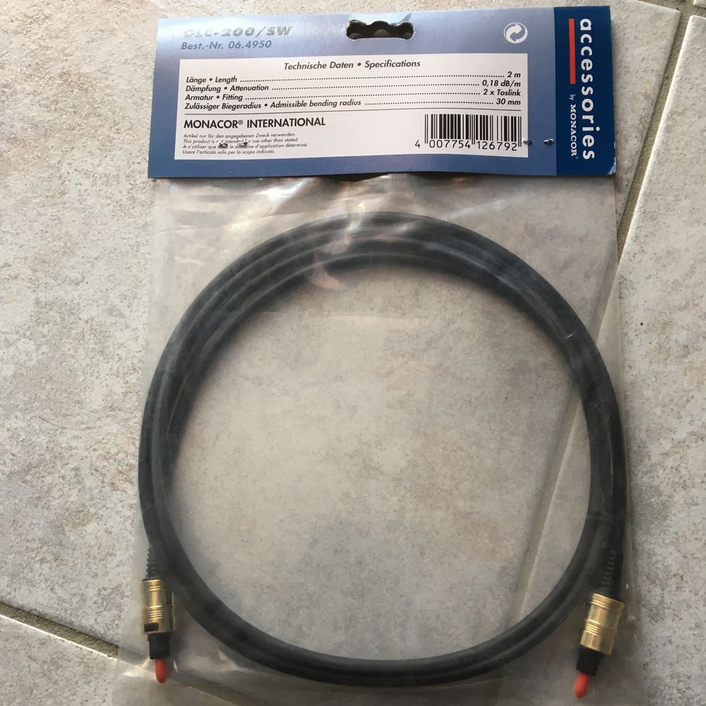 cordon Fibre Optique 2 m Monacor 10 Saint-Jean-de-Braye (45)