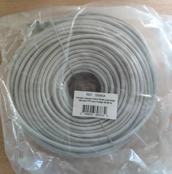 5 cordons patch RJ45 FTP cat 6 - 50m beige
0 Paris 9 (75)