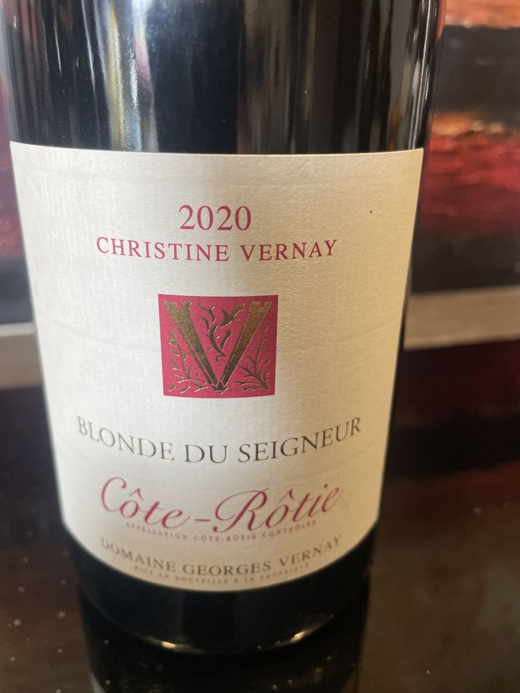 1 Bt Cote R�tie BLONDE DU SEIGNEUR�2020 Christine VERNAY 94 Vigneux-sur-Seine (91)